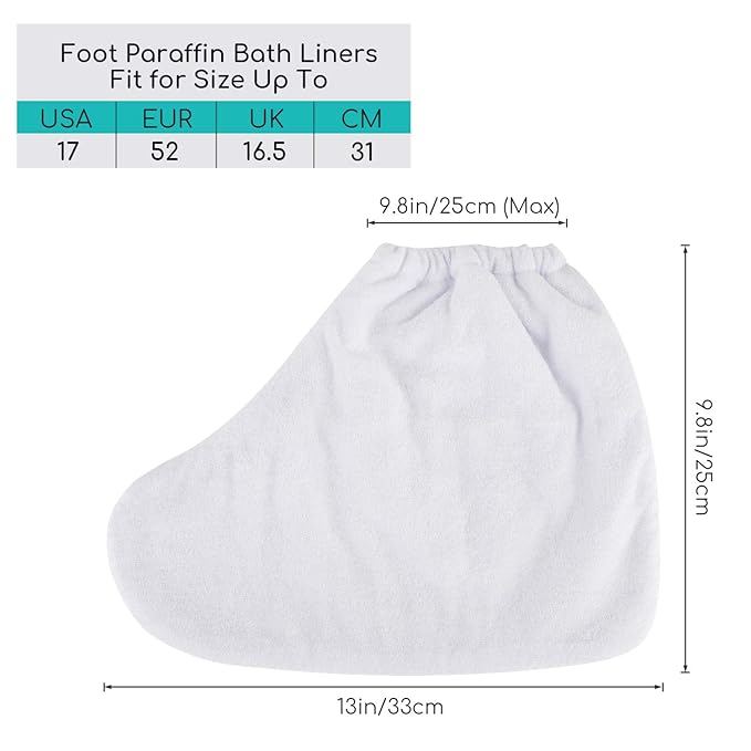 Paraffin Wax Foot Liners, Segbeauty Larger Paraffin Heated Foot SPA Booties, Wax Refill Feet Cover Bags for Hot Wax Hand thera-py Thermal treat-ment SPA Wax Warmer Paraffin Wax Machine