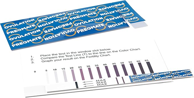 Pregmate 100 Ovulation Test Strips with Numerical LH Result Quantitative Predictor Kit (100 Count)