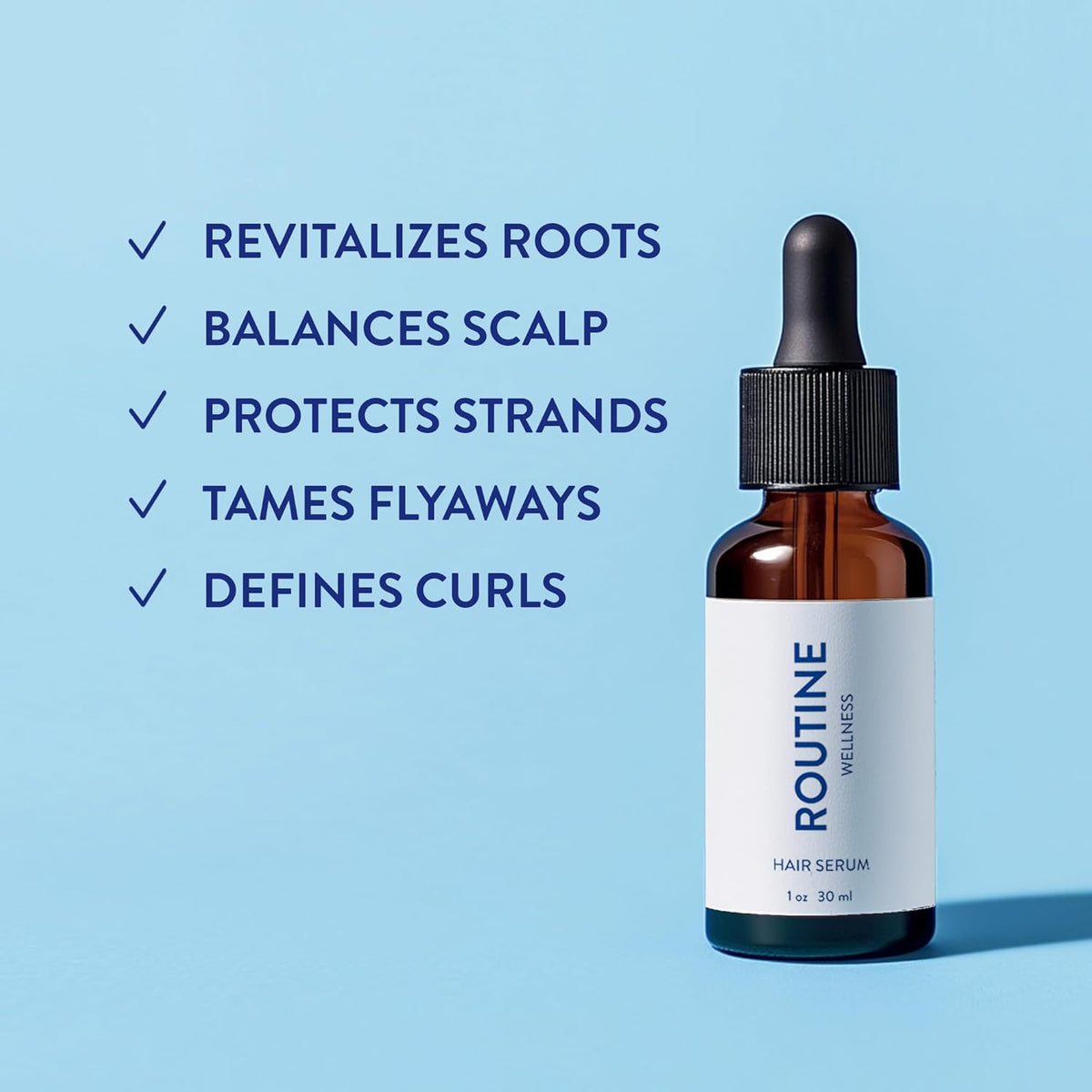 Routine Wellness Advanced Hair Serum - Nourishing Scalp Treatment for Enhanced Hair Support with Natural Oils, Ideal for Men & Women - 30ml