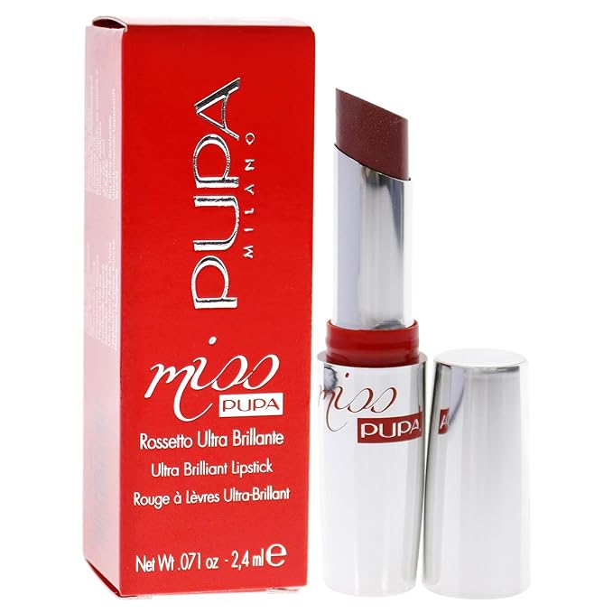 Pupa Milano Miss Milano Lipstick - Creamy, Ultra Pigmented Lip Color - Nourishing Formula - Crystal-Effect Lipstick - Ultimate Boost Of Volume And Hydration - 602 Golden Obsession - 0.071 OZ