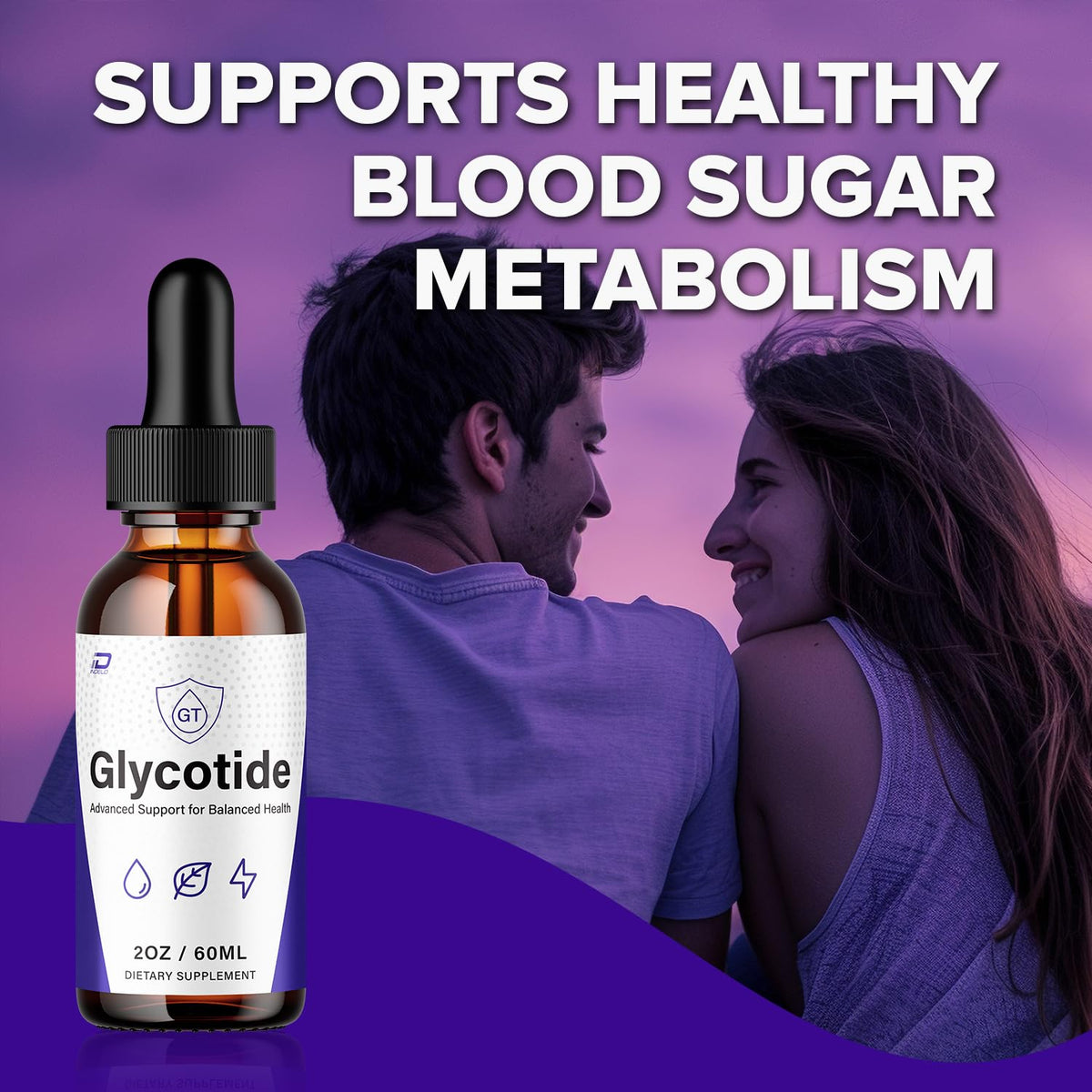 Glycotide Advanced Formula – Glyco Tide Liquid Drops Natural Ingredients - 3 Bottles - 3 Month Supply