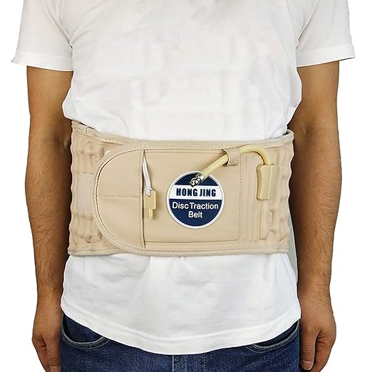 HONGJING Decompression Back Belt Lumbar Support Inflatable for Back Pain Relief Lower Back Traction Device - Reset Lumbar Spine, One Size fits 29-49 Waist