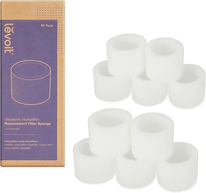 LEVOIT Air Purifiers for Home Large Room, HEPA Filter Cleaner with Washable Filter & 10-Pack Top Fill Humidifier Replacement Filters, Capture Particles to Improve Humidification