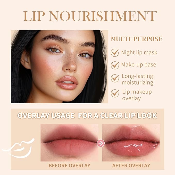 Lip Butter Balm for Hydration Shine, Mini Neutrals Lip Butter Balm Set Lip Care Prouct, Moisturizing Tinted Lip Balm Gloss Hydrating Oil for Women (#Vanilla)