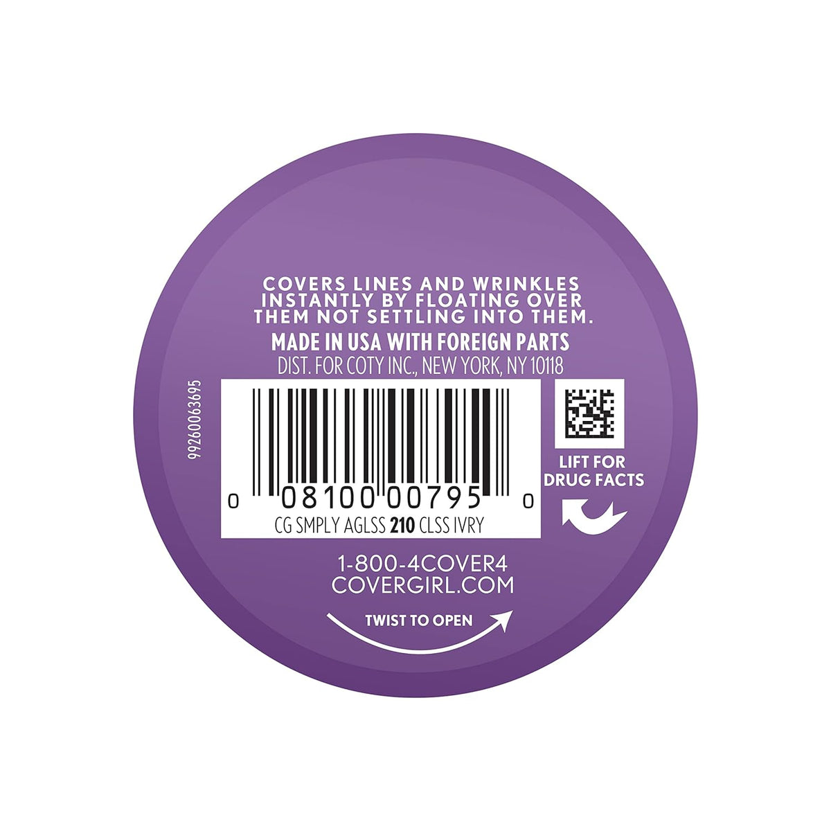 COVERGIRL+OLAY Simply Ageless Instant Wrinkle-Defying Foundation, 210 Classic Ivory, 0.44 Fl Oz (Pack of 1)