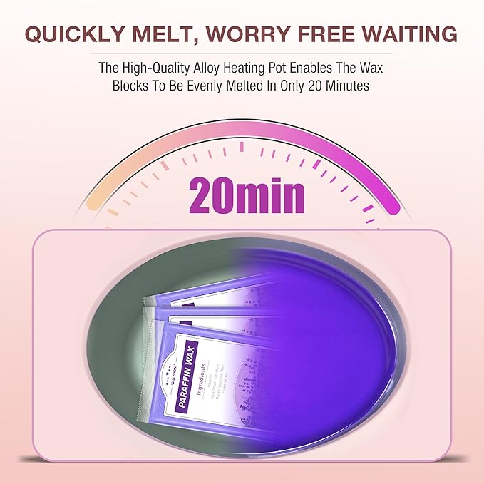 Paraffin Wax Machine for Hand and Feet - 4000ml Hot Wax Hand Wax Machine with 10 PCS Paraffin Bath Wax, Foot Wax Paraffin Foot Care Kit, Hand Wax Machine, Moisturizing and Exfoliating