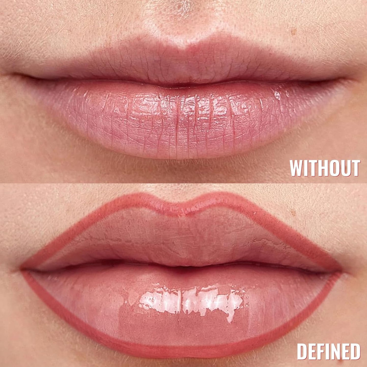 Lip Stain - Lip Liner Stain, Long Lasting Peel Off Lip Stain, Natural Peel Off Lip Liner Stain with Tweezer, Easy to Use, Waterproof, Smudge-proof, Transfer-proof, Coffee