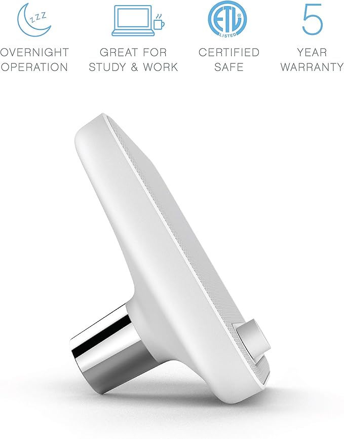 Pure Enrichment Wave Premium Sleep Sound Machine with USB Charger - Seamless Looping with 6 Soothing All-Natural Sounds, & Auto-Off Timer - Easily Portable for Travel (White) Patented Design