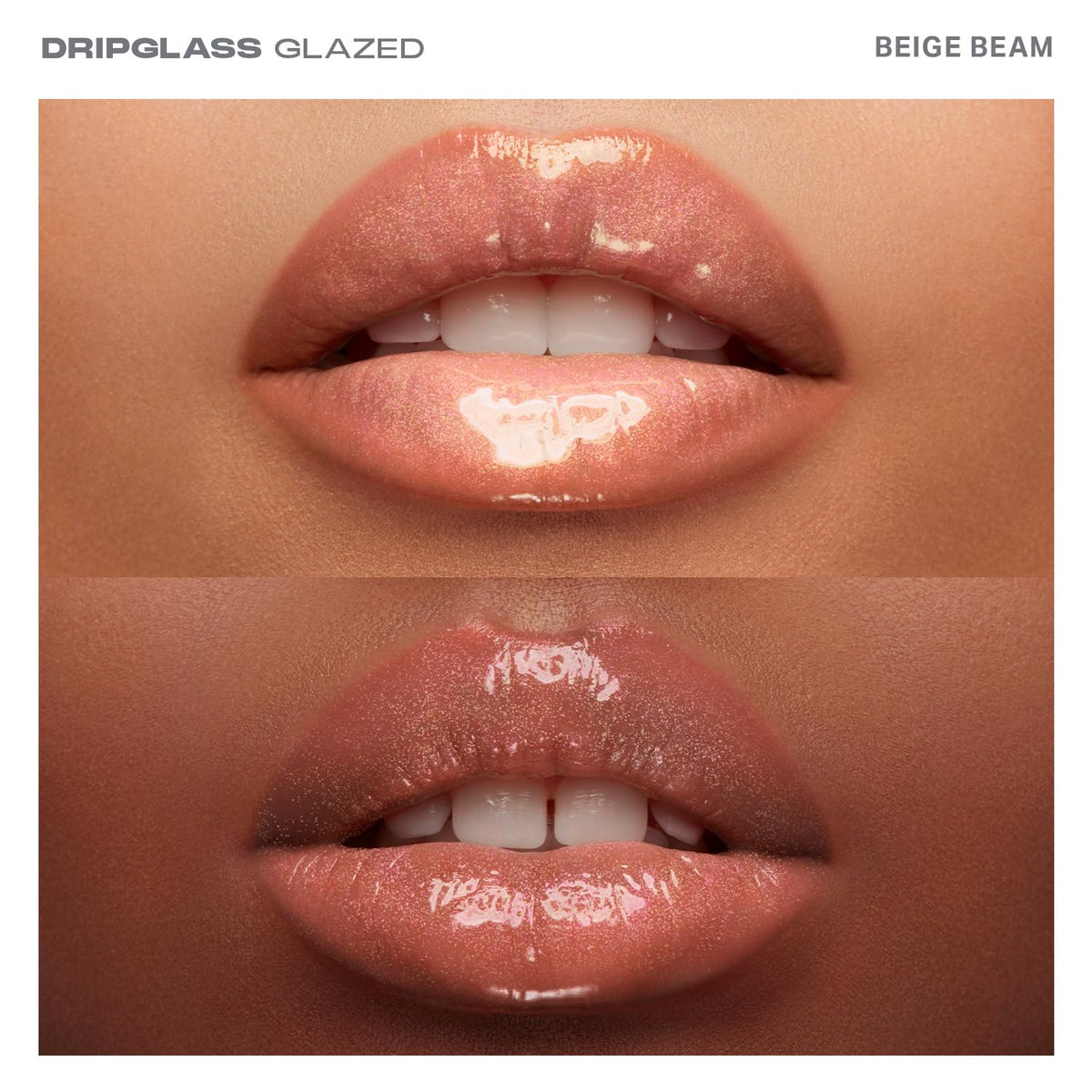 Morphe Dripglass High Shine Lip Gloss - Glazed, Semi-Sheer & Nourishing Lip Makeup - Buildable Formula Infused with Plant-Derived Squalane & Vitamin E - Beige Beam (0.13 oz)
