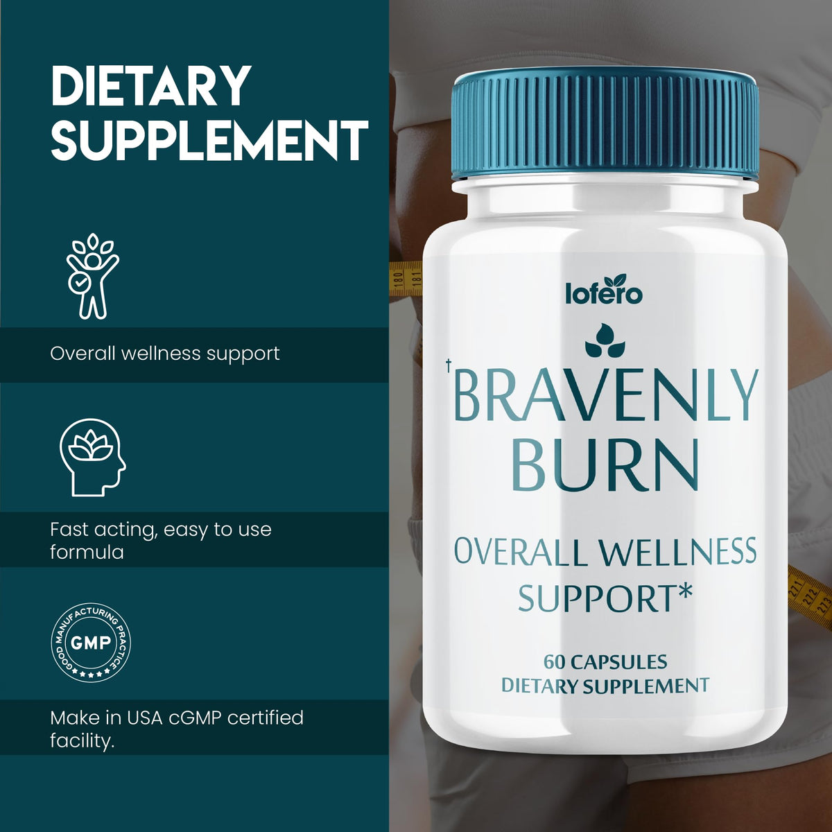 Bravenly Burn, BravenlyBurn Extreme Loss Support Digestive Gut Health Supplement, Advanced Wellness Formula Pills Capsulas, Premium Products Supports Blood Balance for Energy Pastillas (60 Capsules)