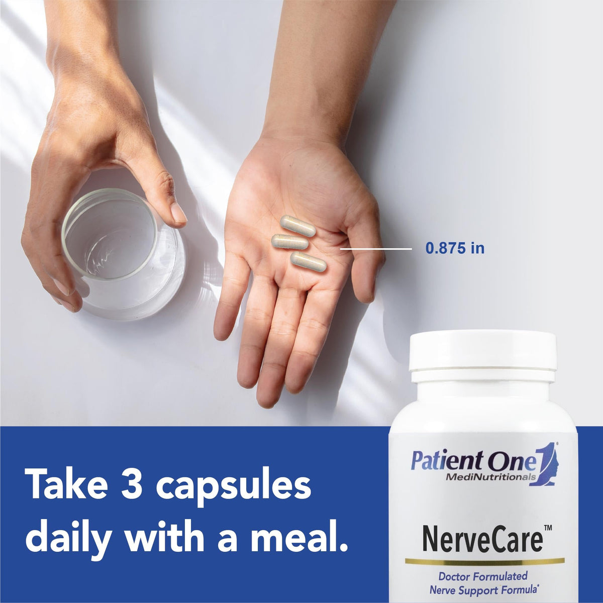 Patient One NerveCare | Supplement to Support Nerve and Vascular Health* | With Alpha Lipoic Acid, Vitamin B12, ALC and Benfotiamine | 90 Capsules