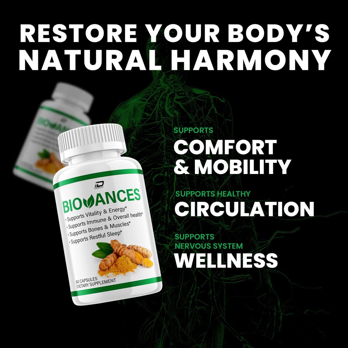 Biovances Capsules – Biovances Natural Blend Daily Health Supplements (2 Pack - 120 Capsules)