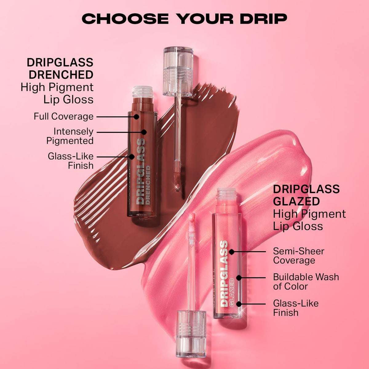 Morphe Dripglass High Shine Lip Gloss - Glazed, Semi-Sheer & Nourishing Lip Makeup - Buildable Formula Infused with Plant-Derived Squalane & Vitamin E - Peach Prism (0.13 oz)