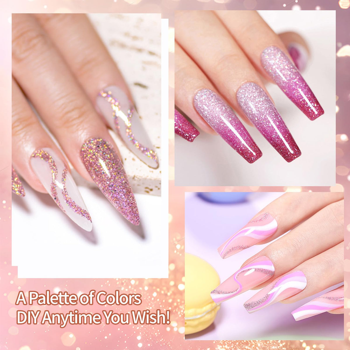 Finger Secret 4 Colors Set Ombre Pat Gel Nail Polish,Gradient Painting GelS with 20pcs Nail Sponges for Gel Paint for Nails Art can be Painted in Salon or Home Use(k11)