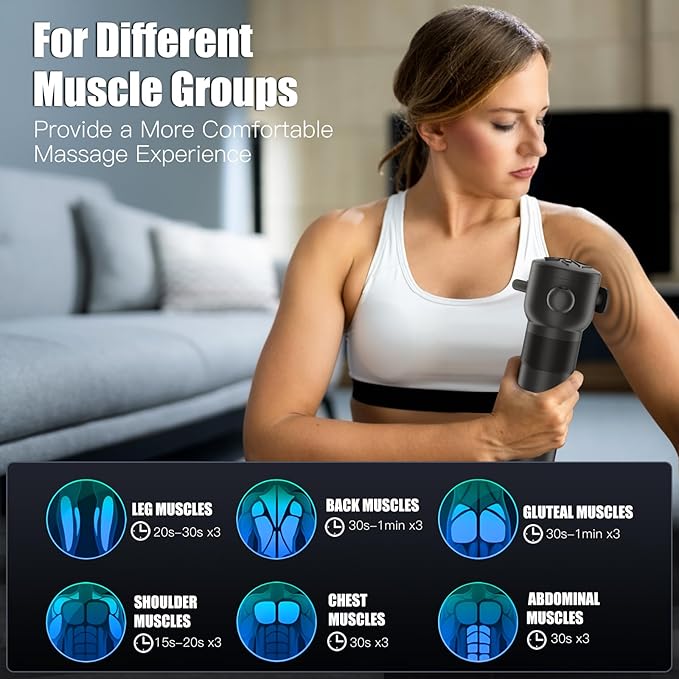 Pro Max Therapy Deep Muscle & Head Vibration Massager, Rechargeable Portable Massager for Travel – Relieves Fatigue & Stress, Soothes Scalp Tension, Black