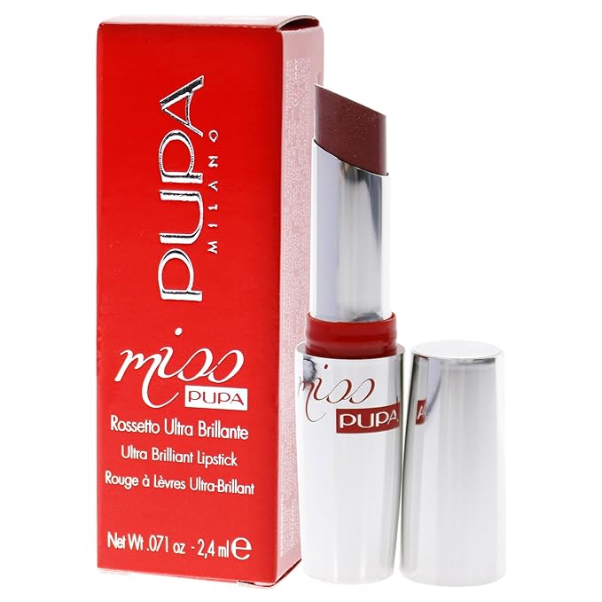 Pupa Milano Miss Milano Lipstick - Creamy, Ultra Pigmented Lip Color - Nourishing Formula - Crystal-Effect Lipstick - Ultimate Boost Of Volume And Hydration - 602 Golden Obsession - 0.071 OZ