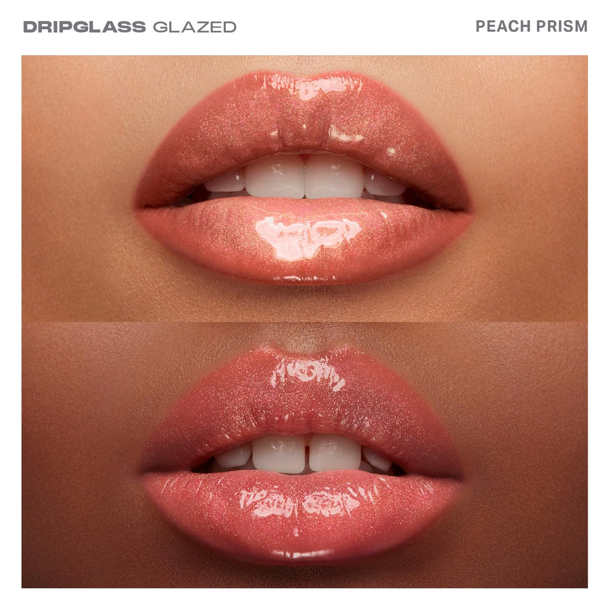 Morphe Dripglass High Shine Lip Gloss - Glazed, Semi-Sheer & Nourishing Lip Makeup - Buildable Formula Infused with Plant-Derived Squalane & Vitamin E - Peach Prism (0.13 oz)