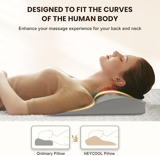 Back Massager for Pain Relief Deep Tissue, Shiatsu Back and Neck Massager with Soothing Heat, Vibration Kneading Massage Pillow for Neck Shoulder, Gifts for Women Mom
