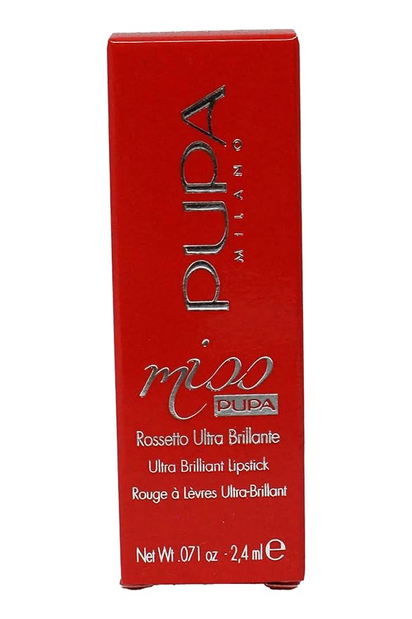 Pupa Milano Miss Milano Lipstick - Creamy, Ultra Pigmented Color For Lips - Nourishing Formula - Crystal-Effect Lipstick - Ultimate Boost Of Volume And Hydration - 200 Pink Sorbet - 0.071 OZ