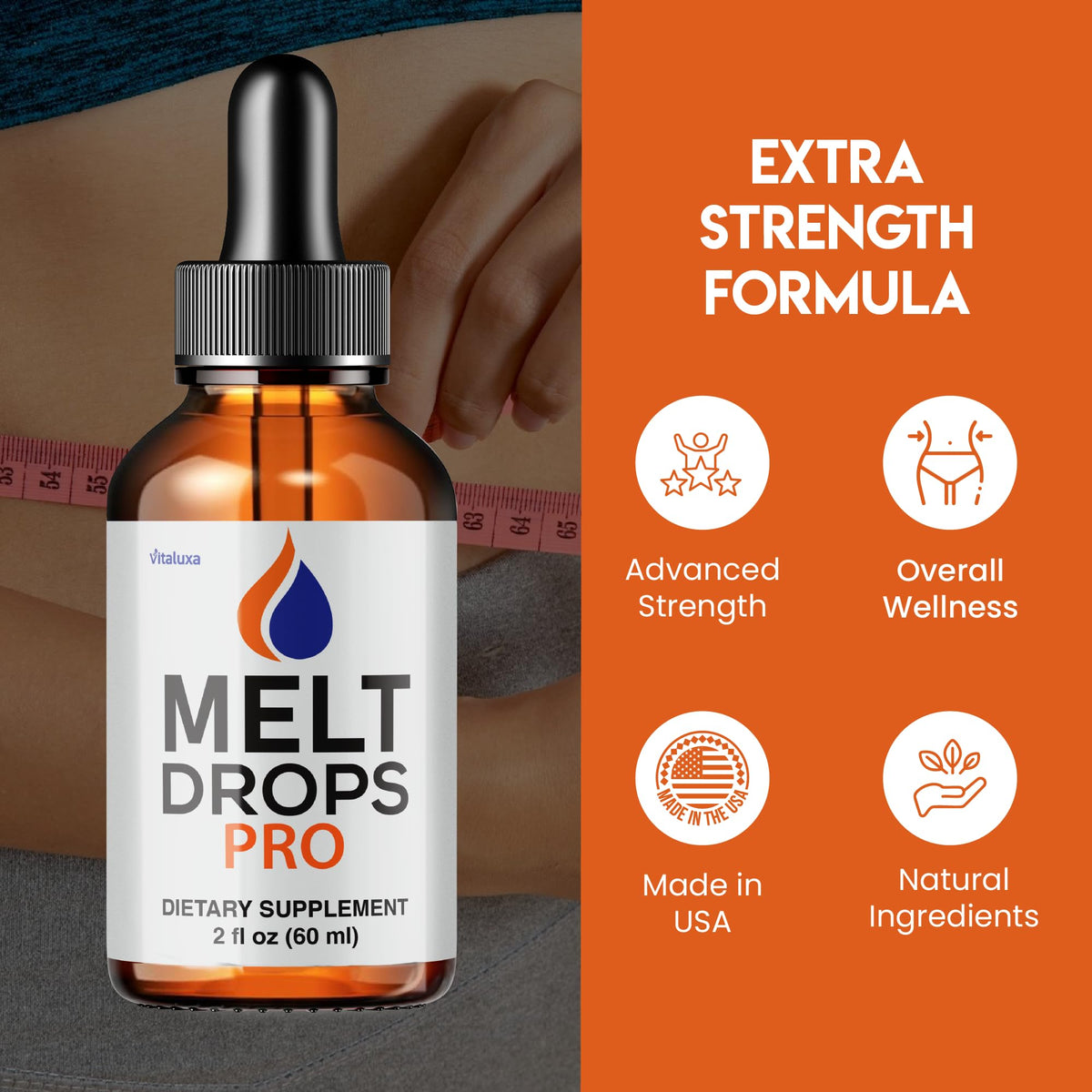 Melt Drops Pro, MeltDrops Pro Liquid Vitamin Supplement Advanced Maximum Strength Formula for Loss Support Management, Premium Natural Ingredients for Overall Health, Energy & Wellness Reviews (2oz)