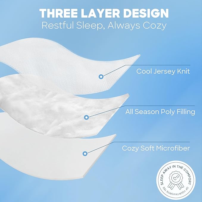 Sharper Image Queen Size Blanket Jersey Knit Ultra-Soft, Cooling Blanket Queen Box Quilting, Microfiber Reverse, All Season & Lightweight Queen Summer Blanket Cozy T-Shirt Handfeel, Full/Queen, White
