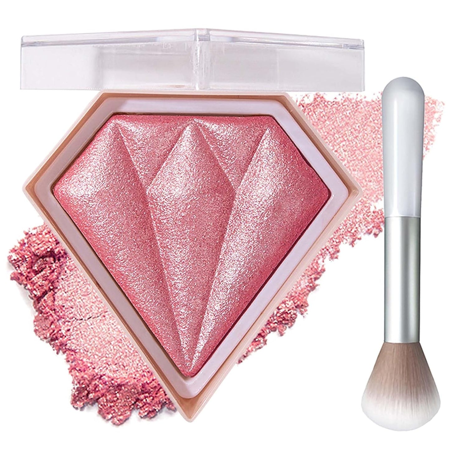 Face Glitter Blush Shimmer Waterproof Highlighter Blusher Powder,Facial Contour Corrector Long Lasting Glitter Illuminator Highlighter Palette Shimmer Highlight Makeup Palette(05#)