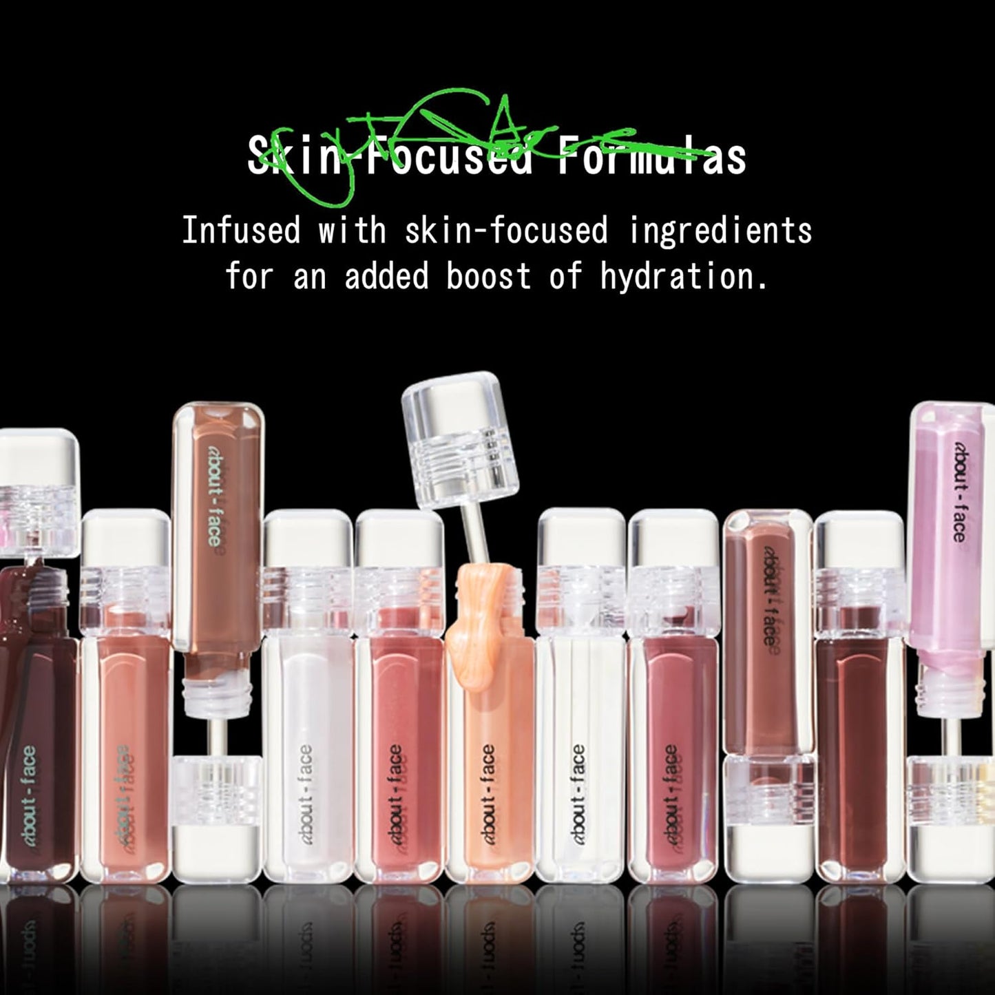 about-face Light Lock Lip Gloss Bitter Half – Non-Sticky, High-Shine Lip Oil Gloss with Coconut Oil, Peppermint & Lavender – Vegan, Cruelty-Free, Clean Beauty – 0.21 oz (Rich Espresso)