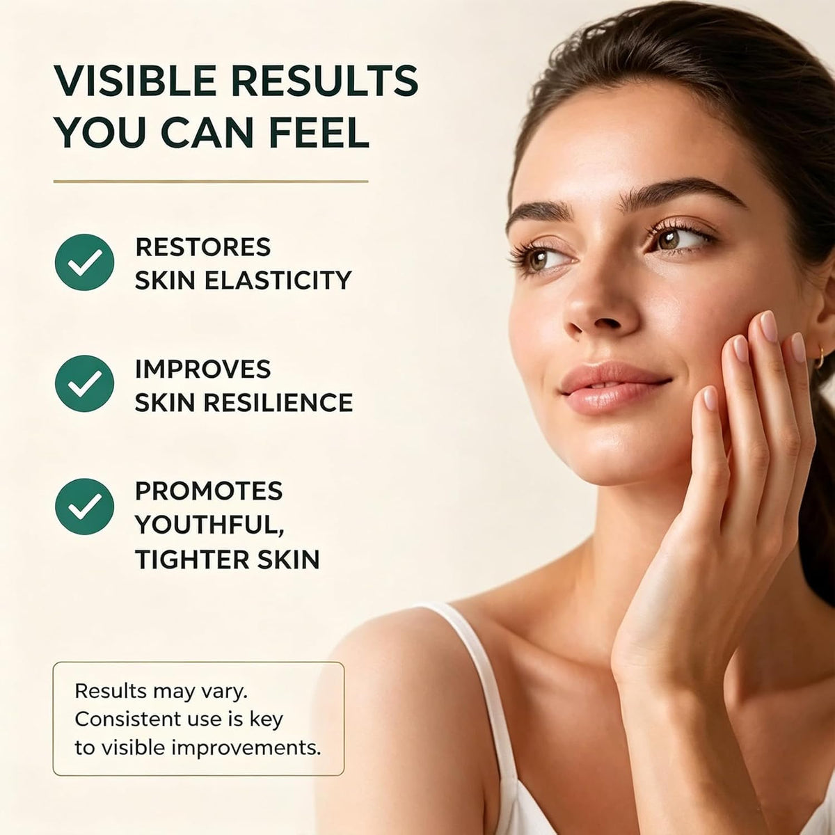 Claranova Labs Elastin Peptides, 1000mg Marine Elastin Peptide Skin Tightening Formula