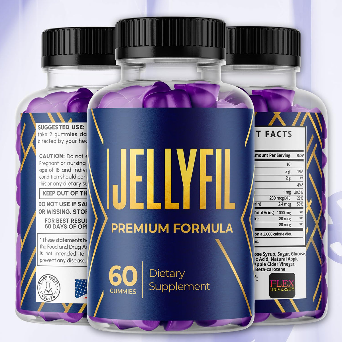 Jellyfil Gummies, Jellyfil Gummys for Men with All Natural Ingredients, Max Strength Supplement with Premium Vitamins Supporting Optimal Wellness and Advanced Health Naturally (60 Gummies)