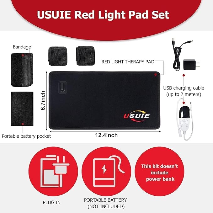 Red Light Therapy Belt for Body, Infrared Light Therapy Device, LED Flexible Wearable Wrap, with Timer for Back Shoulder Waist Muscle Pain Relief Gift for Woman and Man