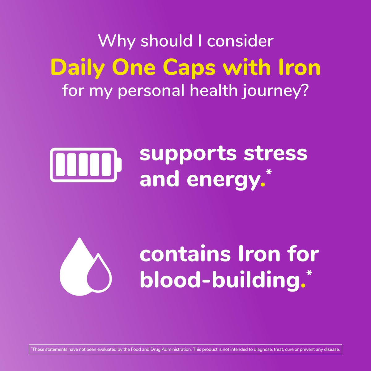 Twinlab Daily One Caps with Iron - Nutritional Supplement with Iron, Zinc, B Vitamins, and More - 180 Capsules