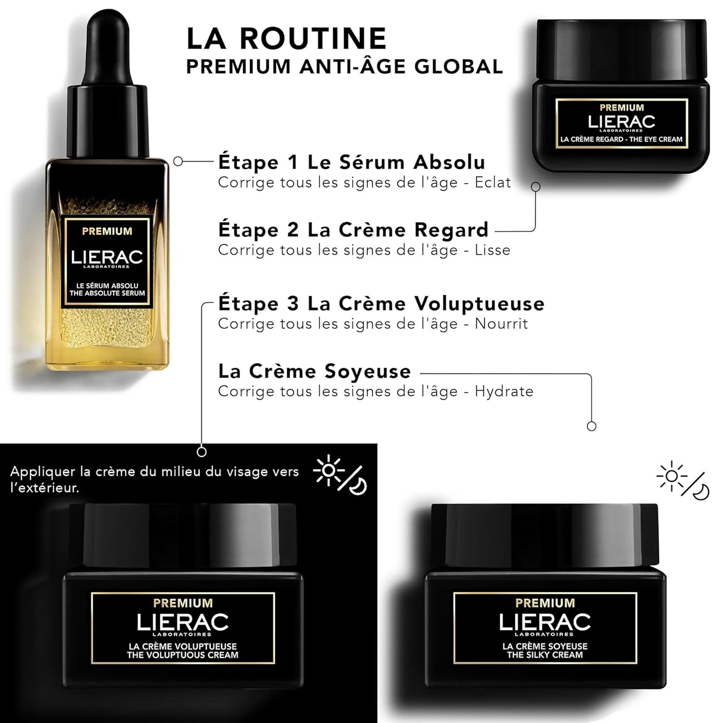 Lierac The Voluptuous Face Cream - Wrinkle-Minimizing Face Moisturizer Cream for Woman, Fine Lines, Hydrating, Corrects All the Signs of Aging with Niacinamide & Hyaluronic Acid, Sensitive Skin - 50ml