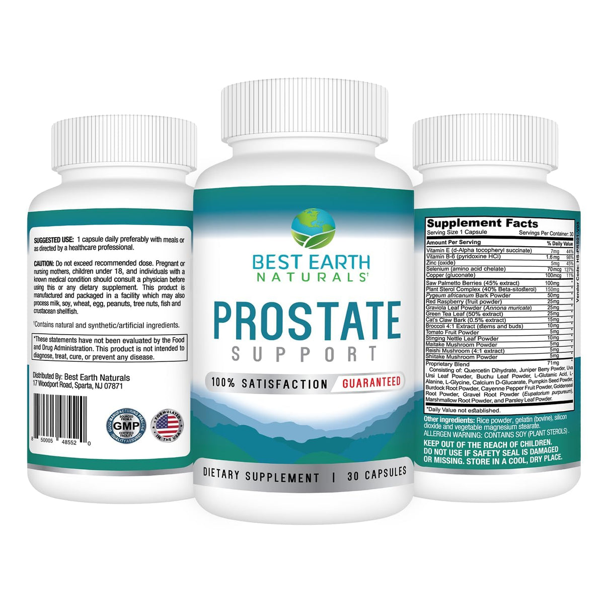 Best Earth Naturals Prostate Support Supplement for Men - Prostate Support - 30 Day Supply