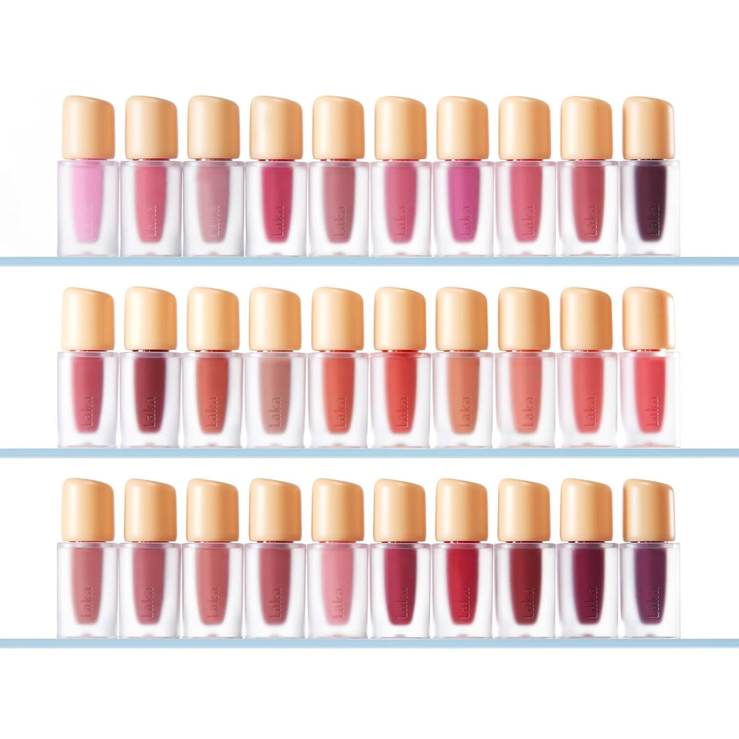 Laka Fruity Glam Lip Tint Mini, Glowing Lip Stain with Wide Color Spectrum, Hydrating & Lightweight Texture, Long-Lasting Bold Stain, Non-Sticky, Vegan, K-Beauty (#121 Ash Nut)