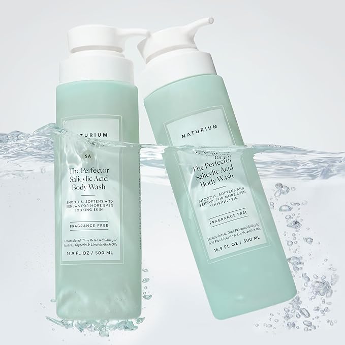 Naturium The Perfector Salicylic Acid Body Wash, Gentle & Smoothing Cleanser, 16.9 oz