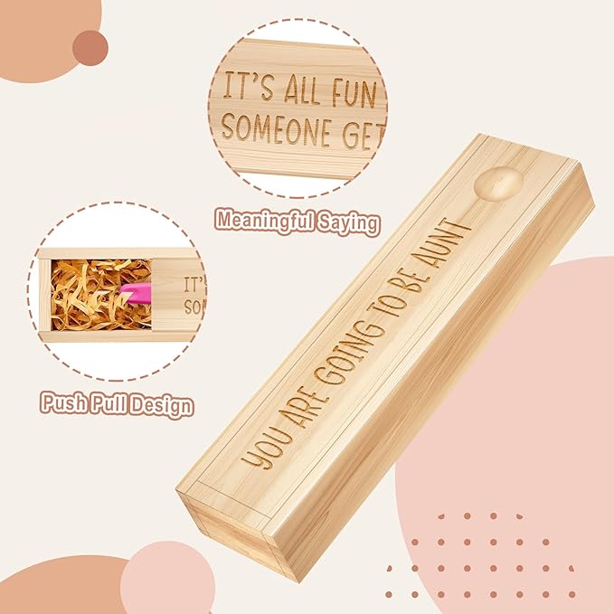 Pregnancy Announcement for Aunt, Pregnancy Test Keepsake Box, Baby Announcement Reveal Gifts Ideas for Husband Grandparents Dad Aunt and Uncle