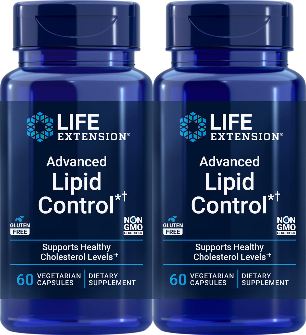 Life Extension Advanced Lipid Control 60 Vegetarian Capsules (Pack of 2)