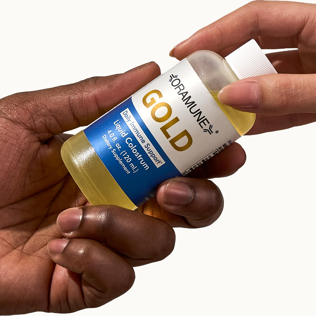 Oramune Gold Immune Support Supplement with Transfer Factor and Pure Colostrum Gold Liquid Bovine Colostrum – Rich in Lactoferrin, Insulin-Like Growth Factor-I (IGF-I) for Immune Strength– 4 fl oz