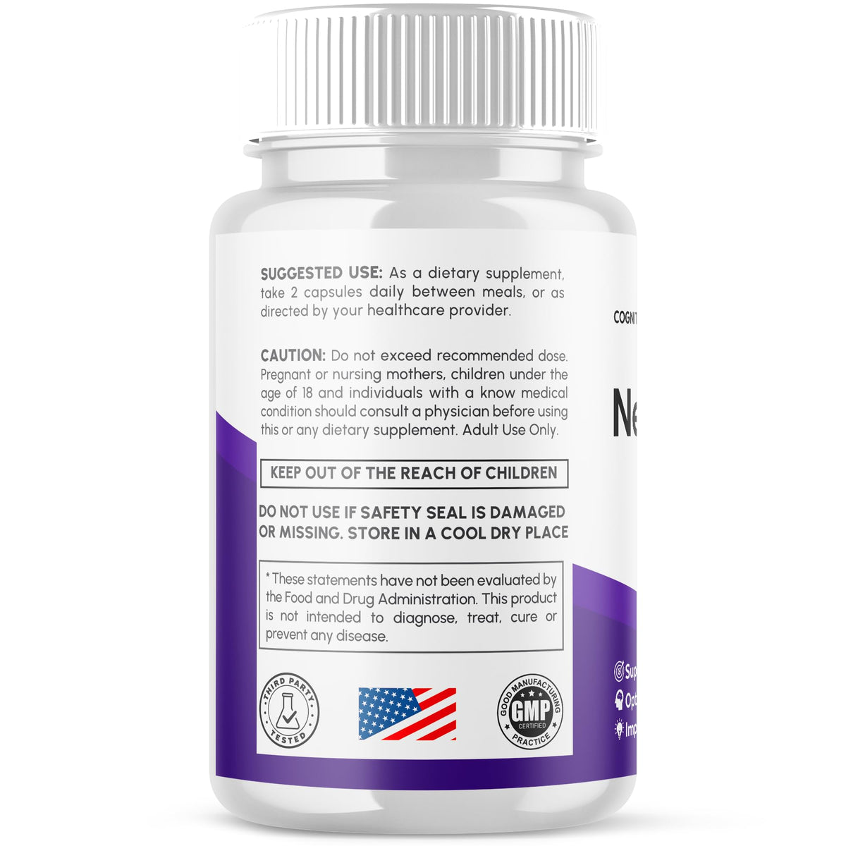 (5 Pack) Neurocept Capsules, Official Neurocept Brain Supplement Pills with All Natural Ingredients, Advanced Formula Support Pills with Max Strength Premium Vitamins for Women & Men (300 Capsules)