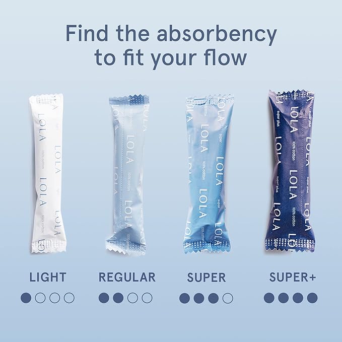 LOLA Organic Cotton Unscented Tampons, Regular Absorbency - 40 Count - Natural Ingredients, Chlorine & Toxin Free, Powerful Leak Protection - BPA Free