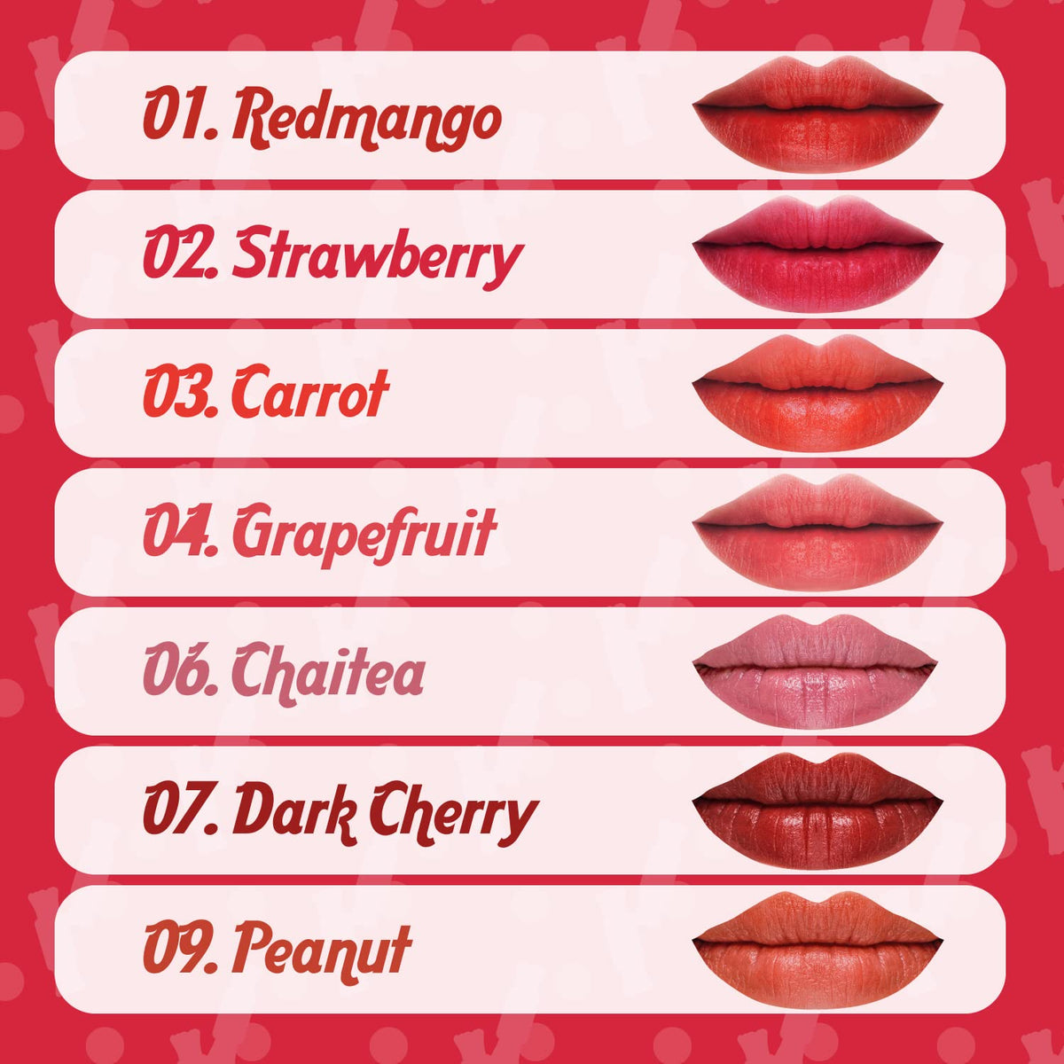 THESAEM Saemmul Mousse Candy Tint #2 Strawberry Mousse - High Pigment Matte Finish Long Lasting Lip Stain with Honey Extracts to Hydrate Lips - Weightless & Smudge-Proof, 0.3 fl.oz.