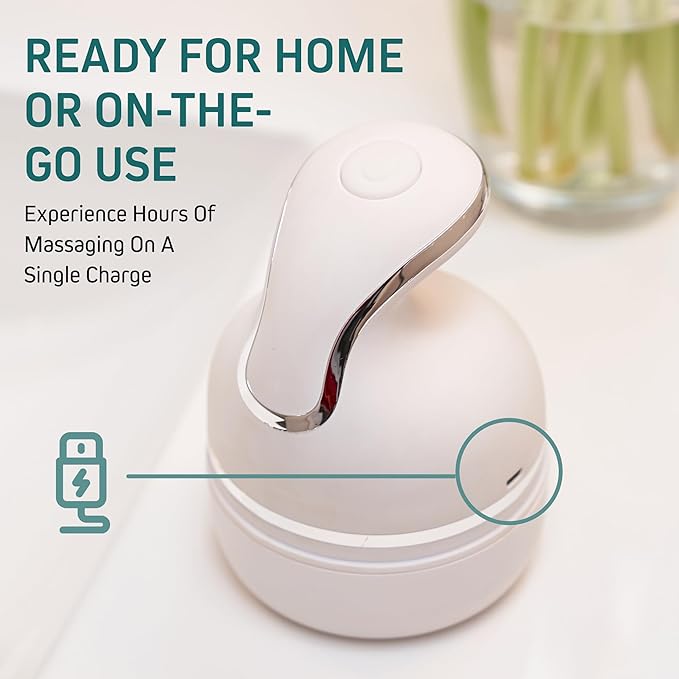First Health Electric Head, Hair & Scalp Massager | Cordless, Rechargeable Handheld Relief for Aches & Pains | Swiveling Massage Heads | 3 Massage Modes, Dual-Direction Head Scalp Massagers