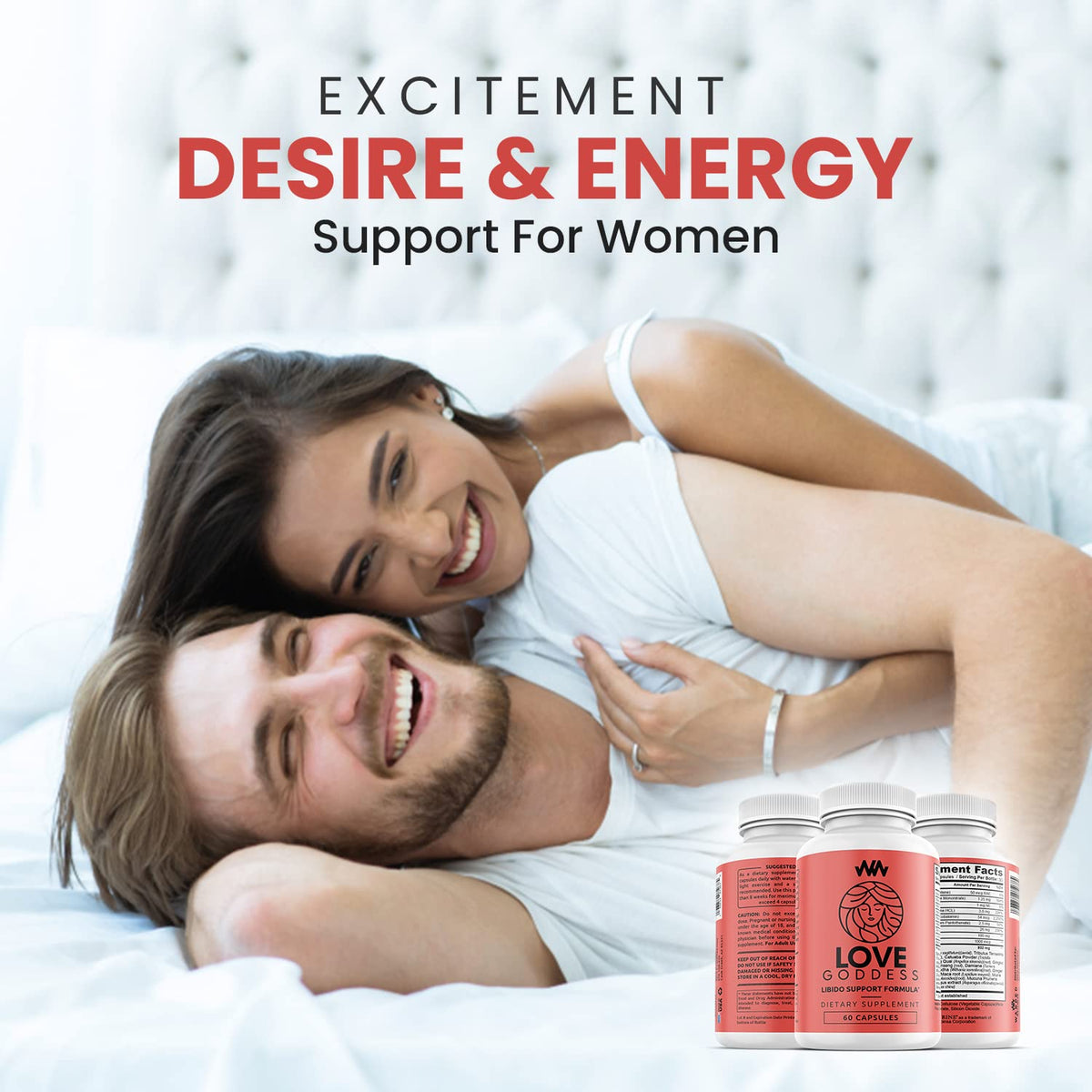 Womens Supplement That Boosts Libido | Enhance Intimacy, Passion and Desire | Miura Puama for Female Specific Arousal | Love Goddess | Vitamin | Warped Wellness