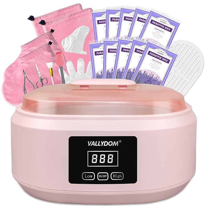 Paraffin Wax Machine for Hand and Feet - 4000ml Hot Wax Hand Wax Machine with 10 PCS Paraffin Bath Wax, Foot Wax Paraffin Foot Care Kit, Hand Wax Machine, Moisturizing and Exfoliating