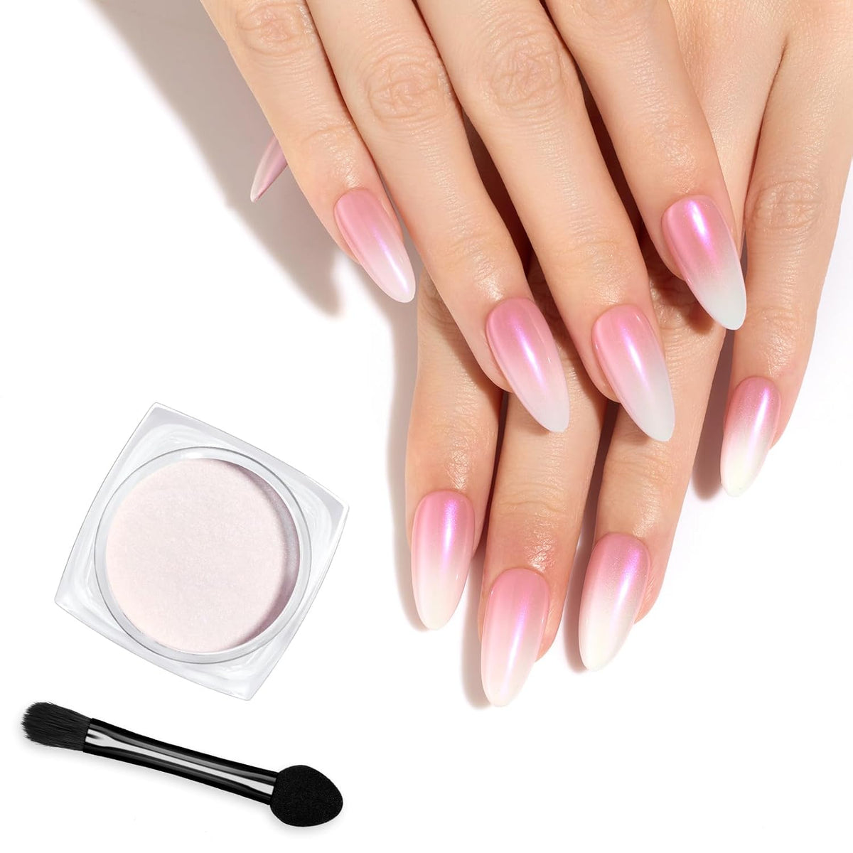 beetles Gel Polish Glitter Chrome Nail Powder for Gel Nail,Mermaid Premium Salon Nail Glitter Mirror Pearl Effect Manicure Kit for Nail Art Design, 1g for Girls 2024 Nail Trend DIY