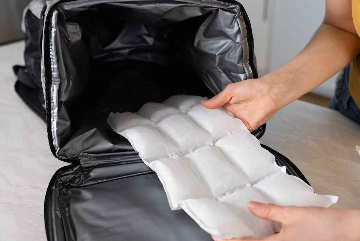 Nice Packs Reusable Dry Ice Packs for Coolers, Flexible Long Lasting Freezer Packs for Lunch Boxes, Shipping Frozen Food (15 Extra Large Sheets)