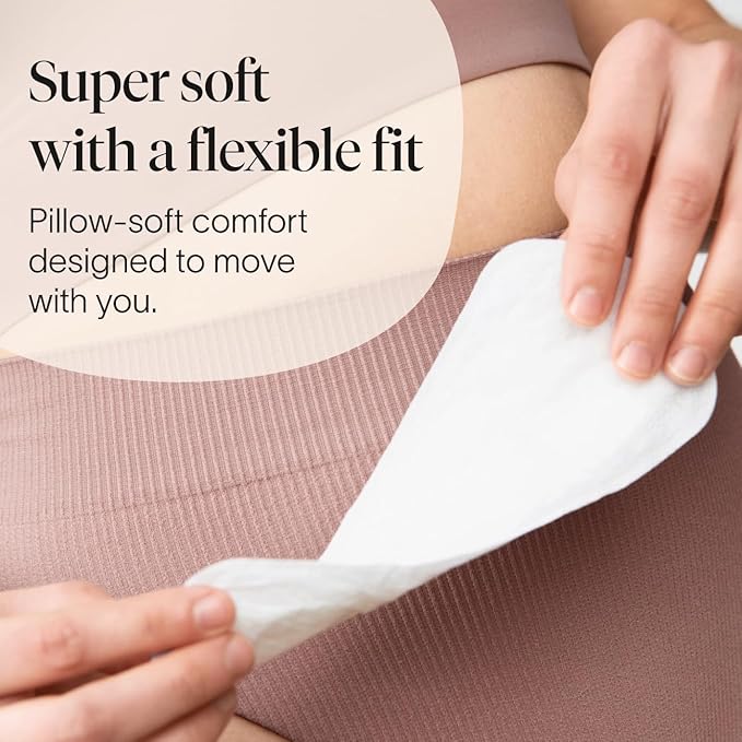 Cora Period Long Liners | 100% Organic Cotton Topsheet | Ultra Thin, Quick Absorbency | Hypoallergenic | Dermatologically Tested | Unscented, No Wings (72 Long Liners)