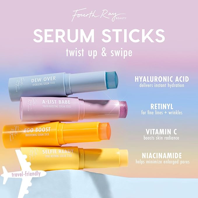 ColourPop Retinol Serum Stick - Anti-Aging, Water-Free Beauty Balm Serum for Glowy Summer Makeup Prep - Naturally Derived Retinol & Cloudberry Oil to Help Boost Radiance - A List Babe (0.25 oz)