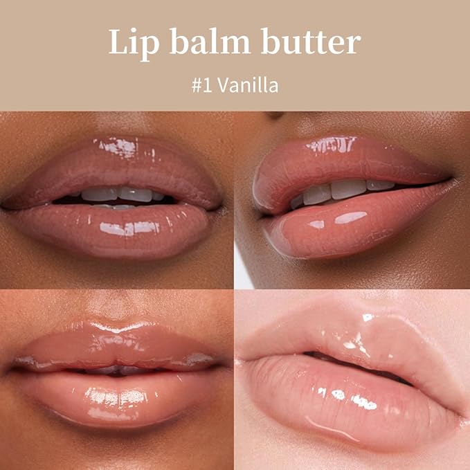 Lip Butter Balm - Lip Balm Hydrating - Tinted Lip Balm - Moisturizing Lip Gloss Set - Girls Lip Oil - Lip Moisturizer for Women - Lip Care Products - Christmas Gifts for Teen Girls