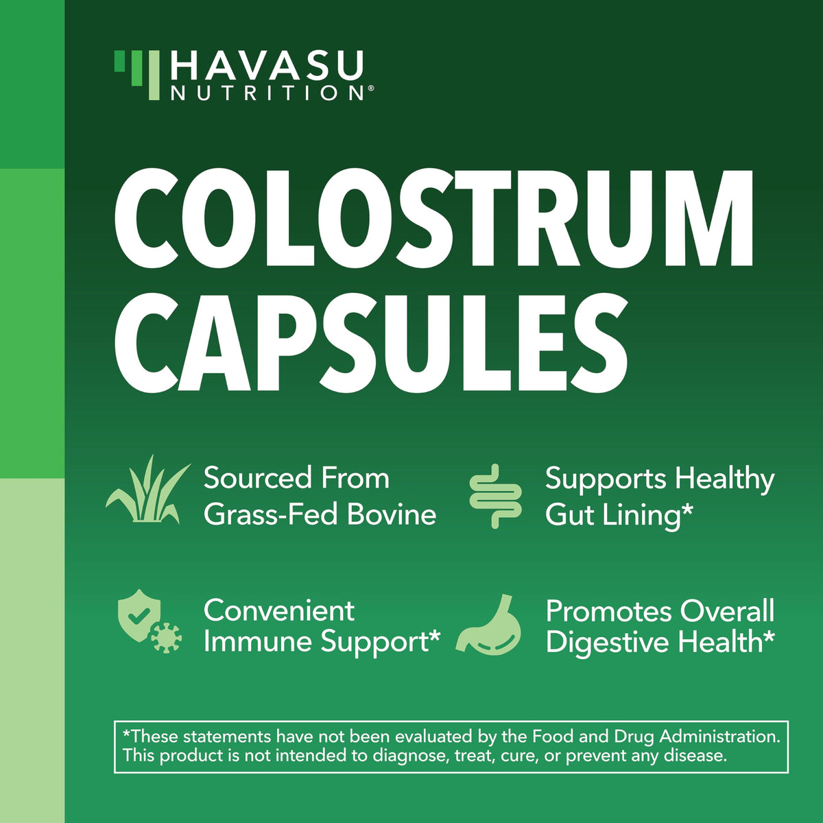 Grass Fed Colostrum Supplement for Immune and Gut Health - 1000mg Bovine Colostrum per Serving with 40% IgG - 120 Count - Non-GMO, Gluten-Free Colostrum Capsules for Adults - 60 Day Supply